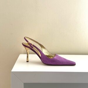St John Size 10 Elegant Purple Slingback Heels